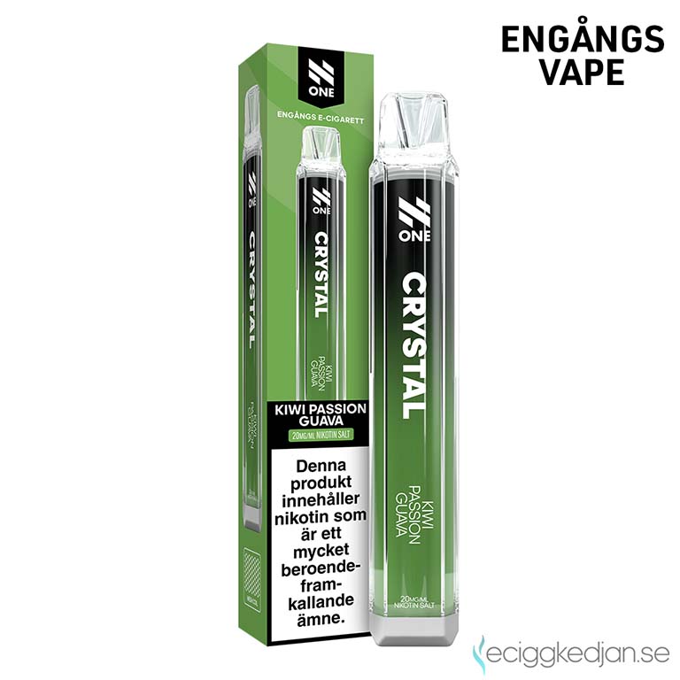 crystal vape kiwi passionfruit guava N One Crystal Mesh | Kiwi Passion Guava | Engångs Vape