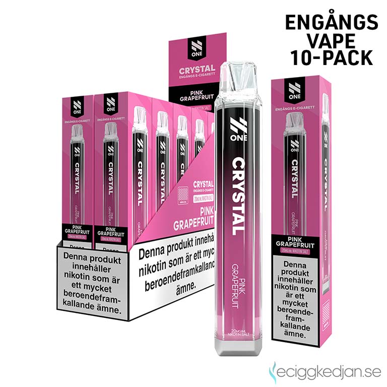 N One Crystal | Pink Grapefruit | Engngs Vape | 20mg | 10pack N One Crystal | Pink Grapefruit | Engngs Vape | 20mg | 10pack