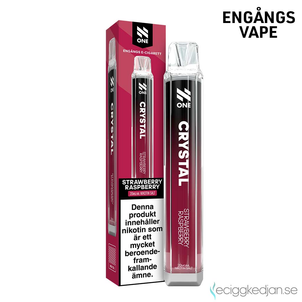 strawberry raspberry crystal vape N One Crystal Mesh | Strawberry Raspberry | Engångs Vape