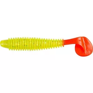 FLADEN RIBBED SHAD 10CM - CHARTREUSE RED TAIL