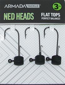 ARMADA NED JIG HEAD 3PCS BLACK