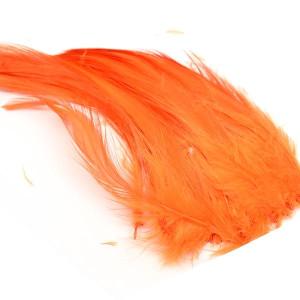 VENIARD LARGE COCK FEATHER NECK HACKLES 2GR - FL.ORANGE