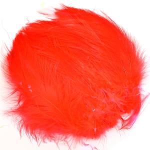 VENIARD LARGE COCK FEATHER NECK HACKLES 2GR - FL.RED