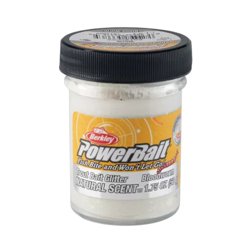 POWERBAIT NATURAL SCENT BLOODWORM WHITE