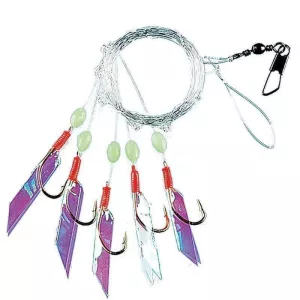 STRÖMMINGHÄCKLA MED ÄKTA FISKHUD 5-KROKAR STL 4