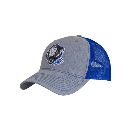 FISH MONKEY HAT SCREAMN MONKEY HEATHER GREY/ROYAL