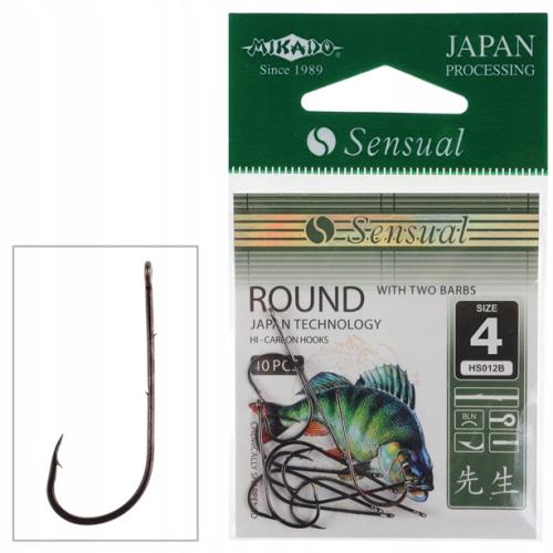 SENSUAL - ROUND HOOK WITH BARBS NO 4 BLACK