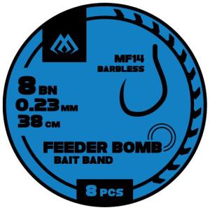 FEEDER BOMB RIG WITH BAIT BAND - BARBLESS HOOKS