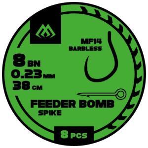 FEEDER BOMB RIG WITH SPIKE - BARBLESS HOOKS