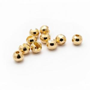 FACETED SLOTTED TUNGSTEN BEADS 4,0MM - GOLD 50st