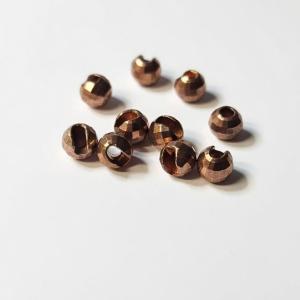 FACETED SLOTTED TUNGSTEN BEADS 4,0MM - COPPER 50PACK