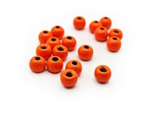BRASS BEADS FLUO ORANGE (20-PACK)