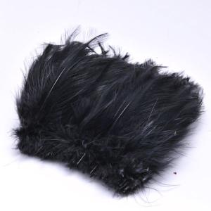 VENIARD LARGE COCK FEATHER NECK HACKLES 2GR - BLACK