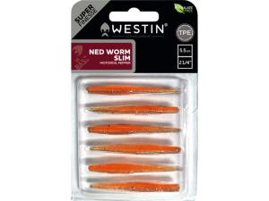 NED WORM SLIM 5,5CM 1,5G FLOATING CLEAR WATER MIX 6PCS