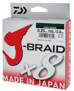 DAIWA J-BRAIDX8 DARK GREEN 150M