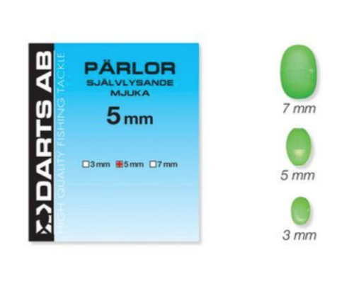 DARTS PÄRLOR SJÄLVLYSANDE MJUKA 3MM