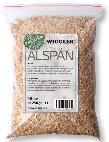 WIGGLER RÖKSPÅN KÖRSBÄR 250GR