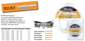 ROVEX FLUOROCARBON LEADER MATERIAL - 20M