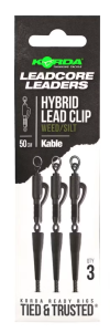 KORDA LEADCORE QC HYBRID LEAD CLIP KABLE - WEED