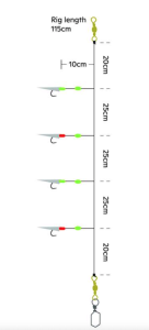 SABIKI ROYAL #4 HOLO FISHSKIN - RED GLOW