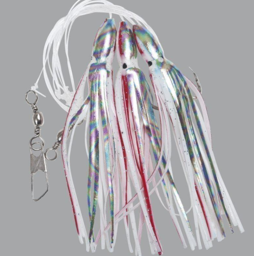 DEEP SEA OCTOPUS RIG 8/0 3 HOOK - RED ABALONE