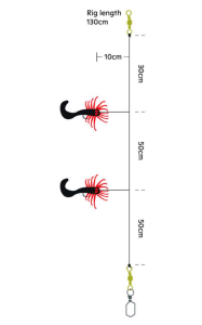 SABIKI LOADED SKIRT UV BLACK GLITTER 3/0