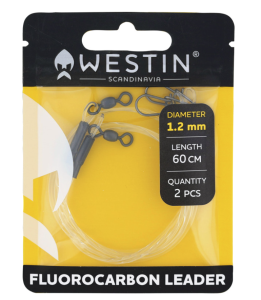 WESTIN FLUOROCARBON LEADER 40CM (2-PACK)