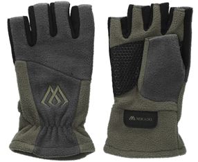 FLEECE GLOVES - HALF FINGER GREEN
