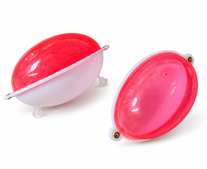 DANICA FLOATS 80MM 2PCS - RED/WHITE