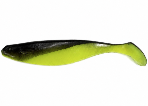 ACTION PLASTICS SHAD 16CM - GUL FLUO SVART