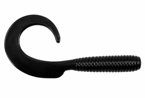 ACTION PLASTICS CURLY TAIL 15CM - BLACK