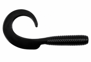 ACTION PLASTICS CURLY TAIL 15CM - BLACK