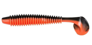 FLADEN RIBBED SHAD 10CM - BLACK RED