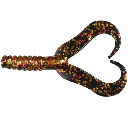 FLADEN DOUBLE TAIL 75MM - MOTOROIL FLAKE