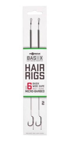 KORDA BASIX HAIR RIGS WIDE GAPE