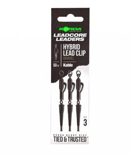 Korda - Kable Leadcore Leader Hybrid Lead Clip Gravel 50cm