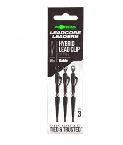 Korda - Kable Leadcore Leader Hybrid Lead Clip Gravel 50cm