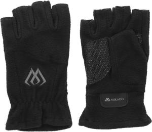 FLEECE GLOVES - HALF FINGER BLACK