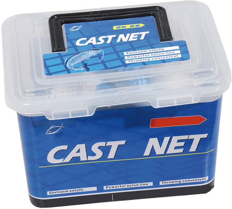 Kastnät Nylon Blysänken 8x8 mm Ø 2,8 m