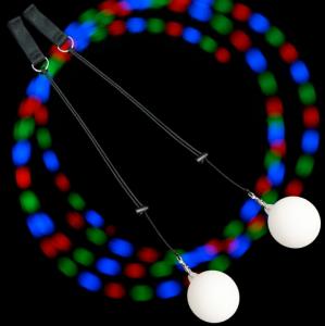 LED Poi flerfärg Strobe/Slow Fade - Firetoys