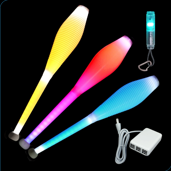 LED Jongleringskäglor Vision set, Pirouette Grip