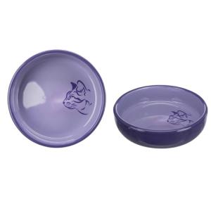 Kattskål i keramik för kortnosiga