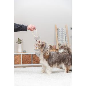 Fiskben, Läderleksak, läder/rep, 43cm