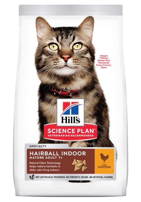 Hills Science Plan Feline Mature Hairball Indoor Chicken