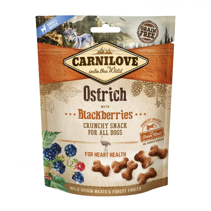 Carnilove Dog Crunchy Snack Ostrich & Blackberries 200g