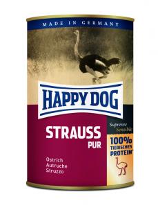 HappyDog Våtfoder 100% Struts 400g