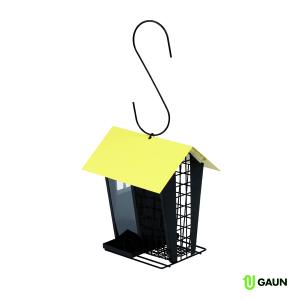 Målad Fågelmatare i metall