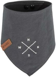 BE NORDIC scarf mörkgrå med rosmotiv