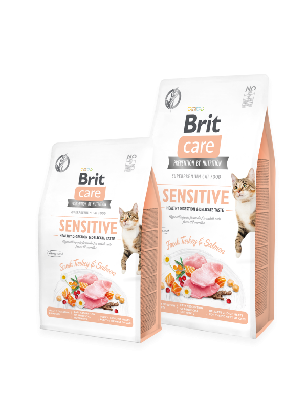 Brit Care Cat Sensitive Healthy Digestion&Delicate 7kg 2-pack