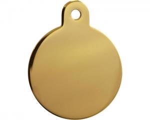 ID-bricka Cirkel Guld L